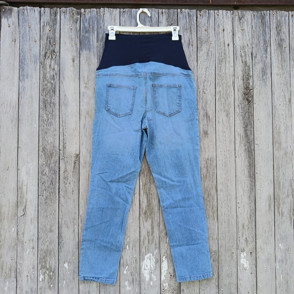 Great Expectations Womens Sz M 8-10 Maternity Belly Panel Lightwash Skinny Jeans - Picture 3 of 5